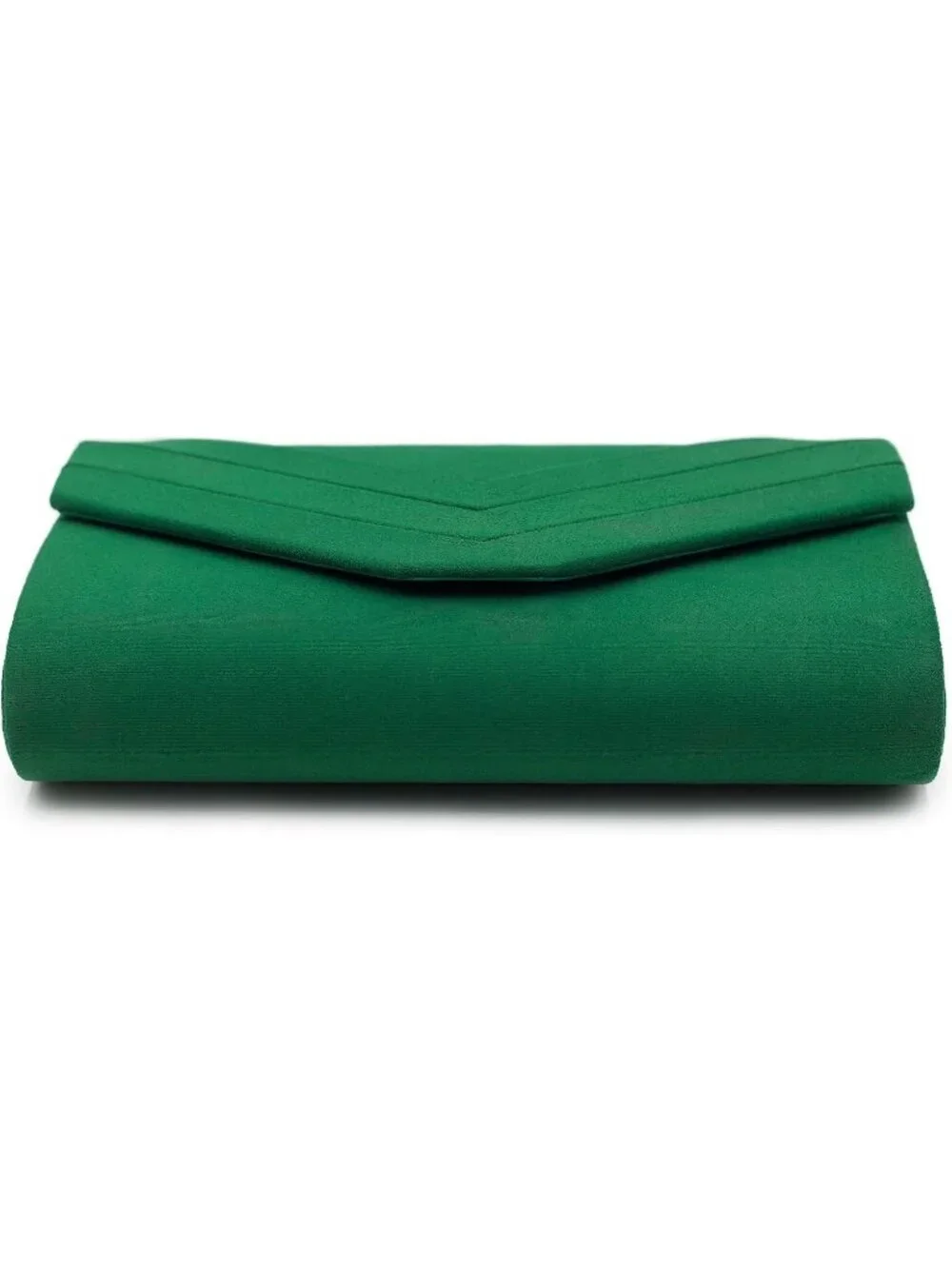 Women's Green Suede Pleated Clutch Purse For Evening Cross Body Bag Chain